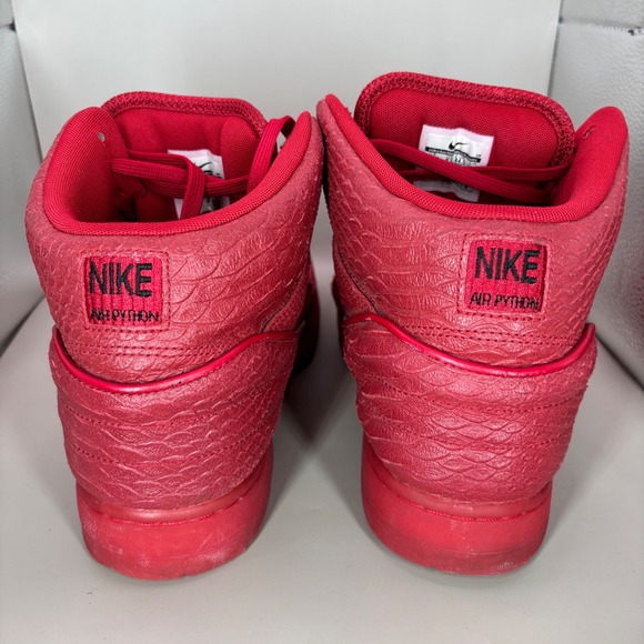 Nike Air Python Red Snakeskin High Top Sneakers Men's Size 10.5 - Picture 4 of 7